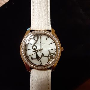 Swarovski Crystal Bezel Nautical Tavan Ladies Watc
